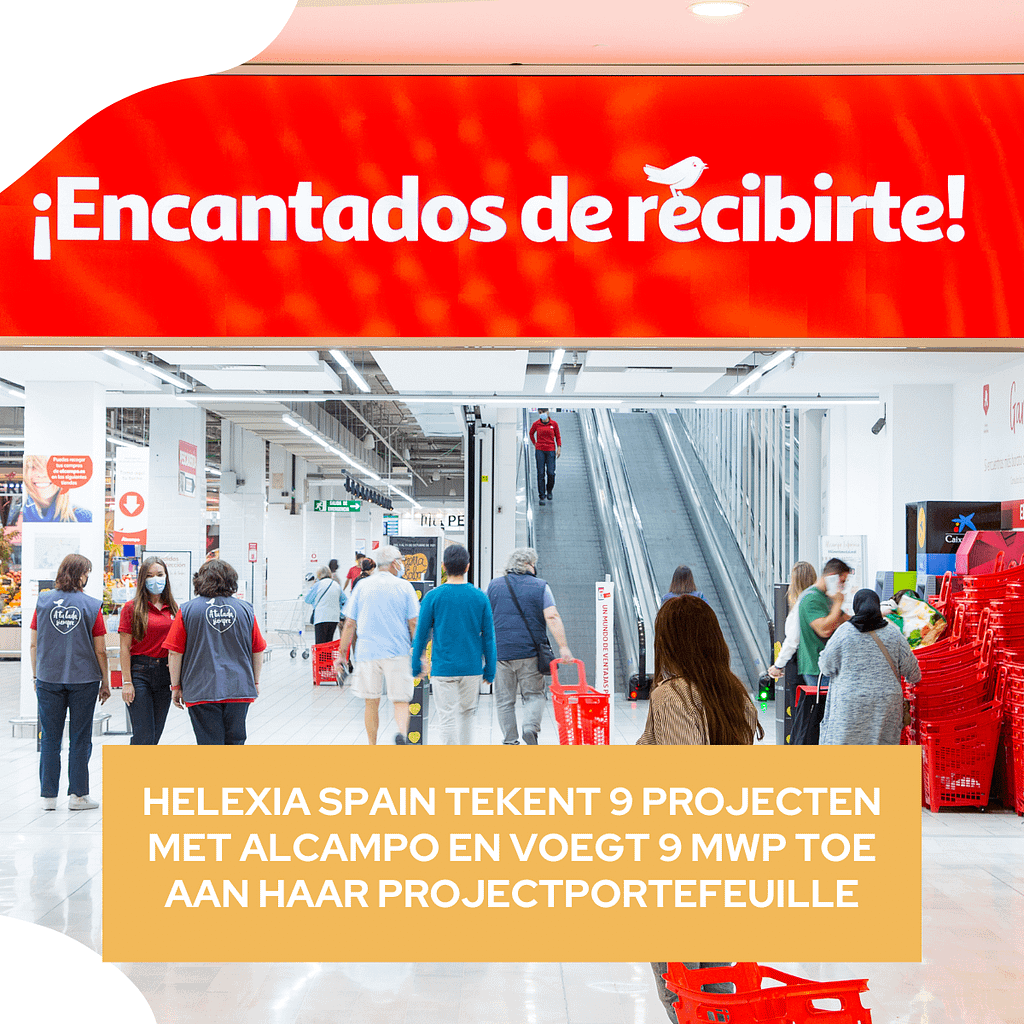 Helexia Spain ondertekent 9 projecten met Alcampo en voegt 9 MWp toe aan haar projectportefeuille